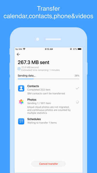 手机克隆phone clone苹果版 v11.0.0.550 ios版 0