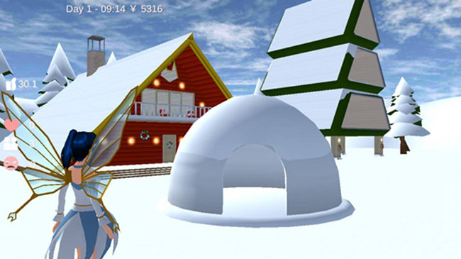 樱花校园模拟器2021年最新版中文版有雪屋